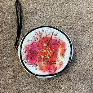 Elizabeth Arden Small Black WhiteTravel Purse | New Never Used | Makeup Purse